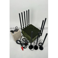 Подавитель БПЛА и FPV-дронов Герань-10 автомобильный 500Вт 10 каналов 400-5900 МГц с выносными магнитными антеннами
